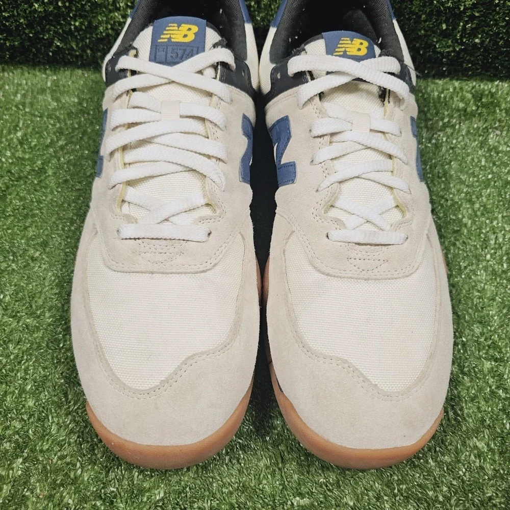 New Balance 574 Court Sea Salt Navy Athletic Casual Sneakers Mens Size 14